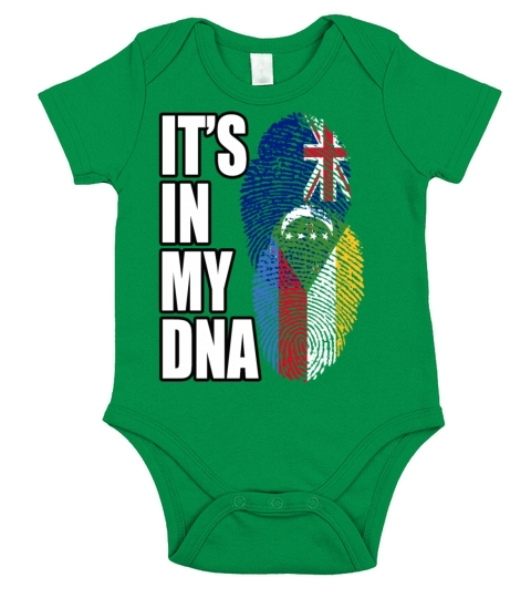 Comoran And New Zealand Mix Heritage DNA Flag Short Sleeve Baby One-Piece