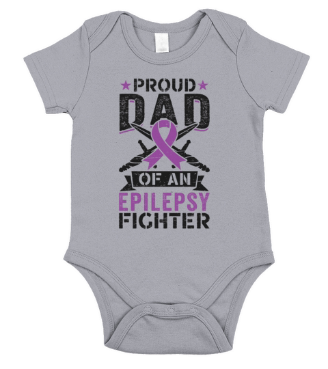 Dad Of An Mom Of An Epilepsy Fighter Epilepsy Short Sleeve Baby One-Piece