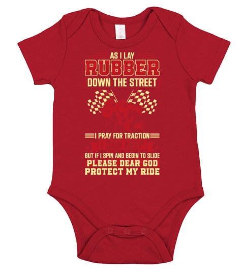Drag Racing Race Car Prayer Short Sleeve Baby One-Piece