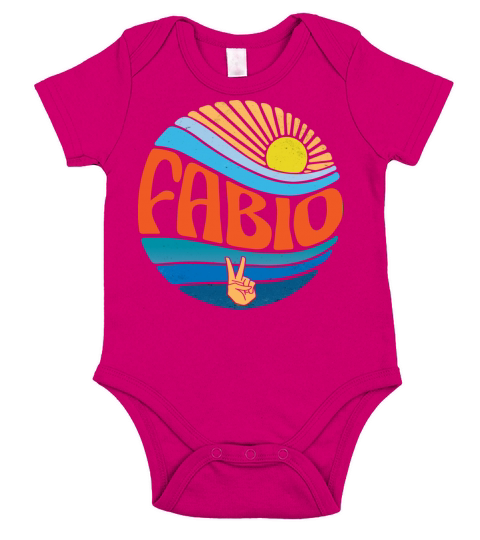Fabio Shirt Vintage Sunset Fabio Groovy Tie Dye Short Sleeve Baby One-Piece