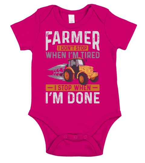 Farming Farmer Vintage Tractor Short Sleeve Baby One-Piece