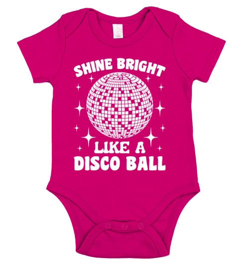 Funny Disco Balls Retro Groovy Club Vintage Party Short Sleeve Baby One-Piece