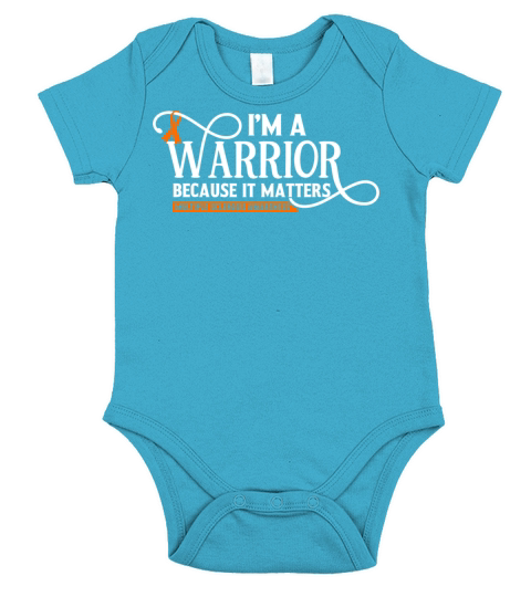 I am a Warrior Multiple Sclerosis Awareness Orange Short Sleeve Baby One-Piece