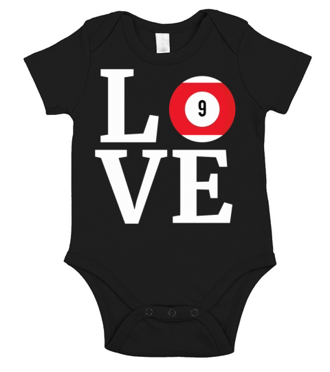 I Love Billard Gift Valentines Day Shirt for Billa Short Sleeve Baby One-Piece
