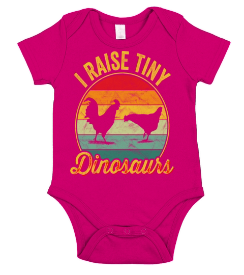 I Raise Tiny Dinosaurs Chickens Short Sleeve Baby One-Piece