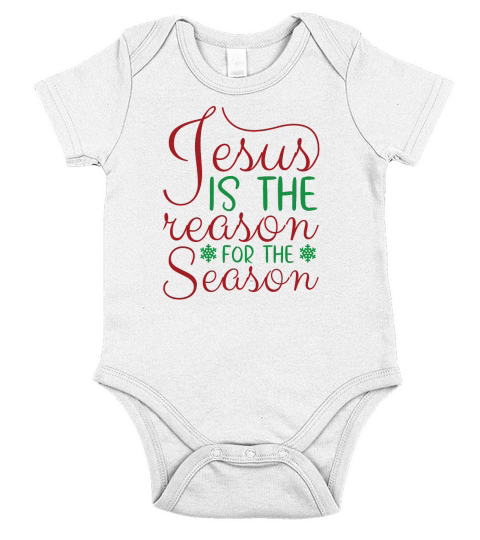 Jesus Is The Reason For The Season Short Sleeve Baby One-Piece