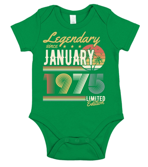 Legendary Since January 1975 Limited Edition Short Sleeve Baby One-Piece