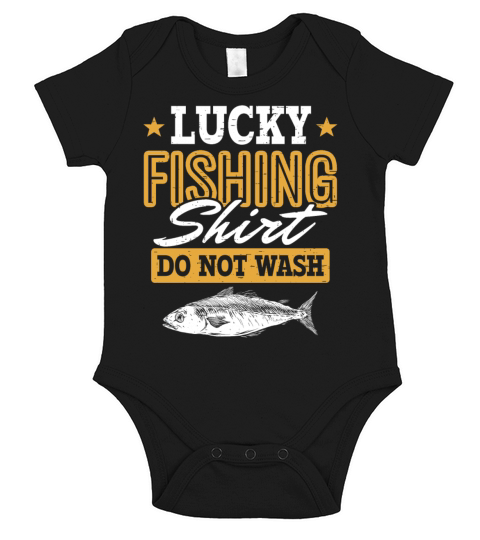Lucky Fishing Shirt for Fish Hunter and Fisherman Short Sleeve Baby One-Piece
