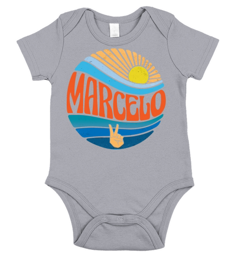 Marcelo Shirt Vintage Sunset Marcelo Groovy Tie Short Sleeve Baby One-Piece