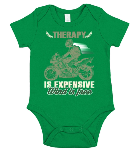 motorcycle therapy saying Short Sleeve Baby One-Piece