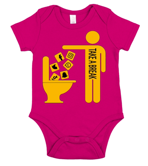 Social Media Short Sleeve Baby One-Piece