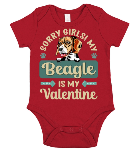 Sorry Girls My Beagle Is My Valentine Short Sleeve Baby One-Piece