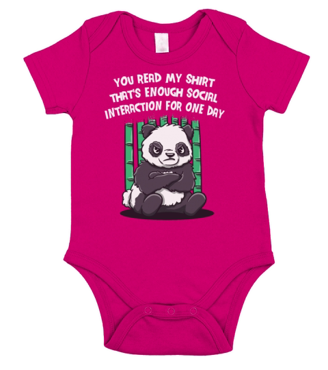 Thats Enough Social Interaction for One Day Funny Short Sleeve Baby One-Piece
