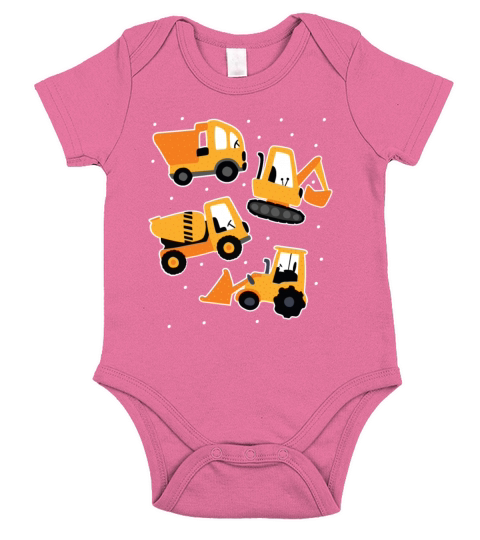 Tractor bulldozer truck car Tractor bulldozer truc Short Sleeve Baby One-Piece
