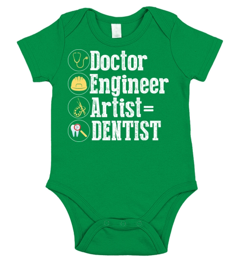 Vintage Funny Doctor Engineer Artist Dentist Funny Short Sleeve Baby One-Piece