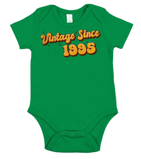 Vintage since 1995 28 Years Old - Groovy 28th Short Sleeve Baby One-Piece