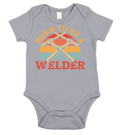 Welder Welding Vintage Retro Born Short Sleeve Baby One-Piece