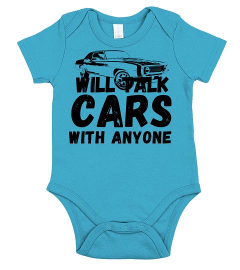 Will Talk Cars With Anyone Retro Vintage Car Lover Short Sleeve Baby One-Piece