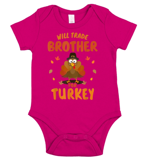 Will Trade Brother for Turkey Short Sleeve Baby One-Piece