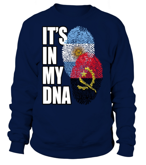 Angolan And Argentinian Mix Heritage DNA Flag Sweatshirt Unisex