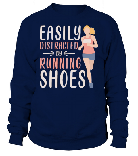 Easily Distracted By Running Shoes - Ironic Sweatshirt Unisex