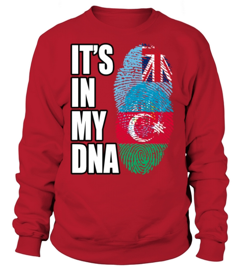 Fijian And Azerbaijani Mix Heritage DNA Flag Sweatshirt Unisex