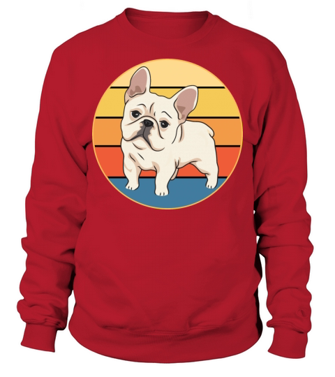 French Bulldog Dog Breed Vintage Retro Sunset Sweatshirt Unisex