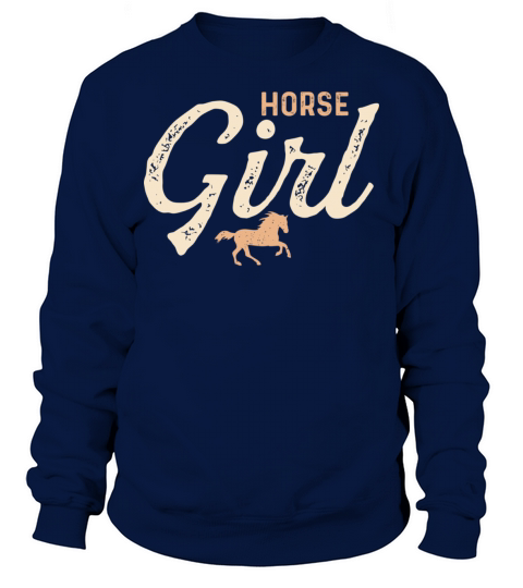 Horse Girl Vintage Cute Horseback Racing Horses Lo Sweatshirt Unisex