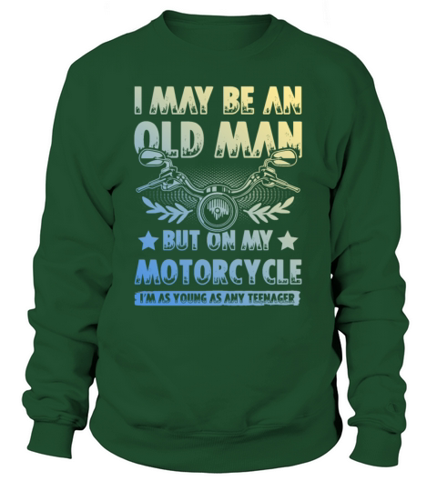 Motorcycle old man Sweatshirt Unisex