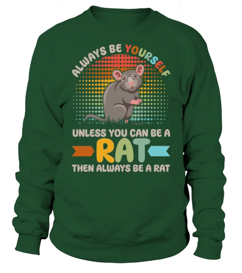 Retro Rats Humor Cute Animal Lover Sweatshirt Unisex