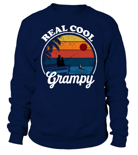 Retro Vintage Reel Style Cool Grampy Fishing Lover Sweatshirt Unisex
