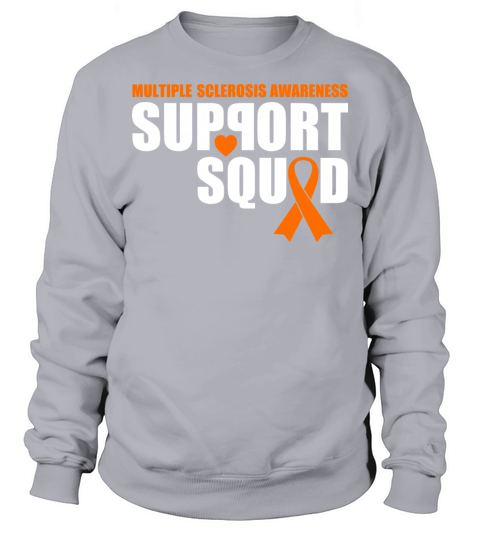 Support Squad Multiple Sclerosis Awareness Orange Sweatshirt Unisex