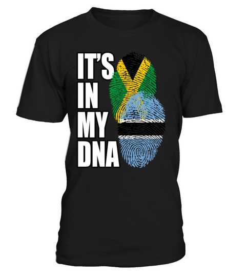 Botswana And Jamaican Mix Heritage DNA Flag T-Shirt Unisex