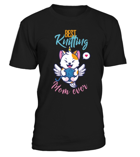 Cute Cat Unicorn Best knitting mom ever T-Shirt Unisex