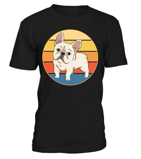 French Bulldog Dog Breed Vintage Retro Sunset T-Shirt Unisex