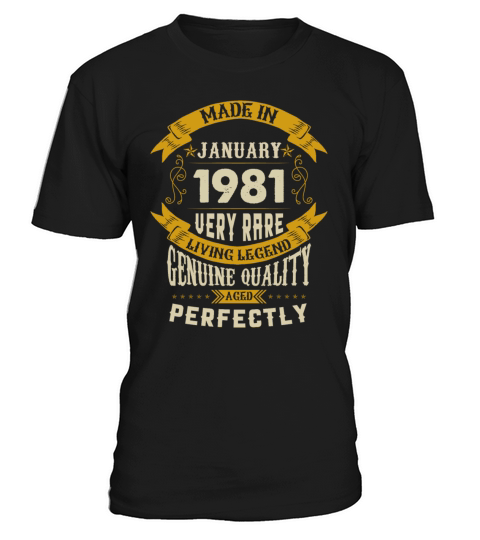 January 1981 Vintage Birthday Present T-Shirt Unisex