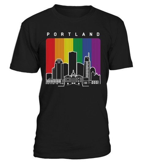 Portland Oregon Rainbow Flag LGBT Pride T-Shirt Unisex