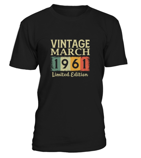 Vintage 60th Birthday March 1961 Sports Gift T-Shirt Unisex