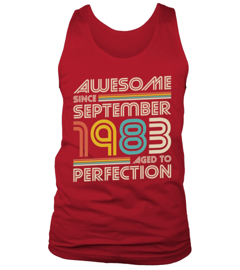 40th birthday vintage awesome since september 1983 Tank Top Unisex