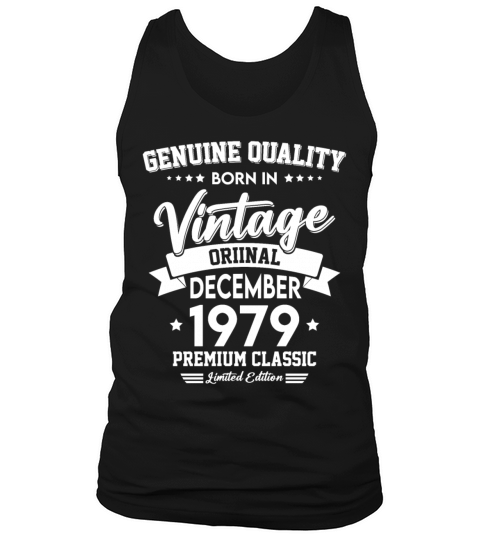 Born In December 1979 Original Vintage Tank Top Unisex