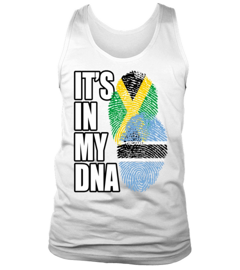 Botswana And Jamaican Mix Heritage DNA Flag Tank Top Unisex