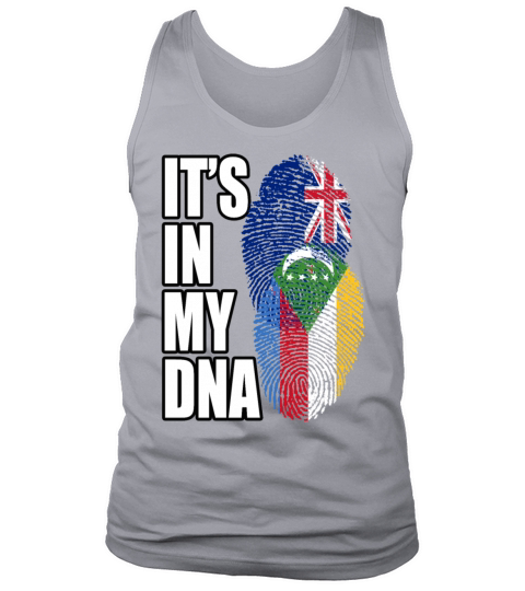 Comoran And New Zealand Mix Heritage DNA Flag Tank Top Unisex