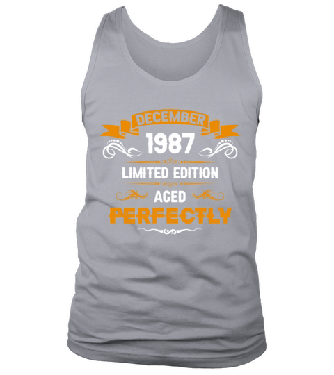 December 1987 Vintage Birthday Present Tank Top Unisex