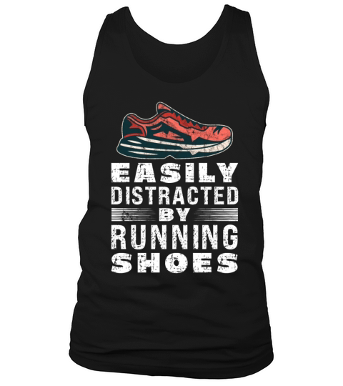 Easily Distracted By Running Shoes - Ironic Tank Top Unisex