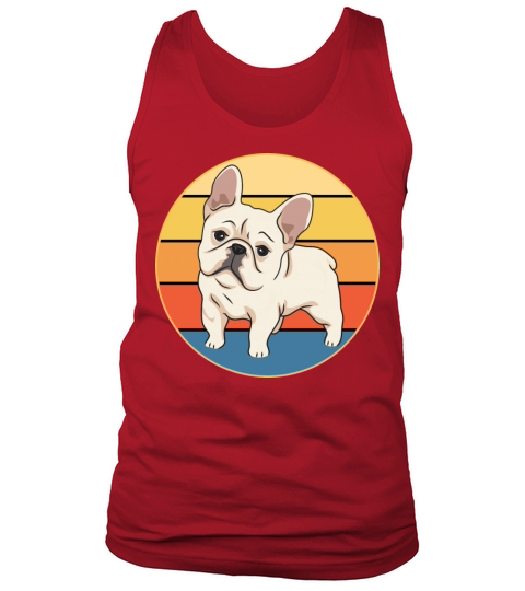 French Bulldog Dog Breed Vintage Retro Sunset Tank Top Unisex