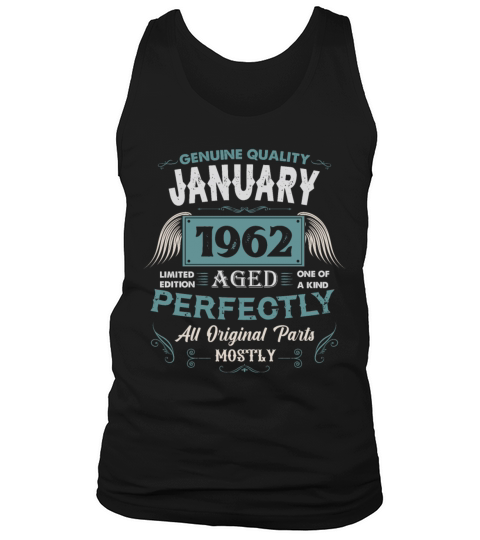 January 1962 Vintage Birthday Present Tank Top Unisex
