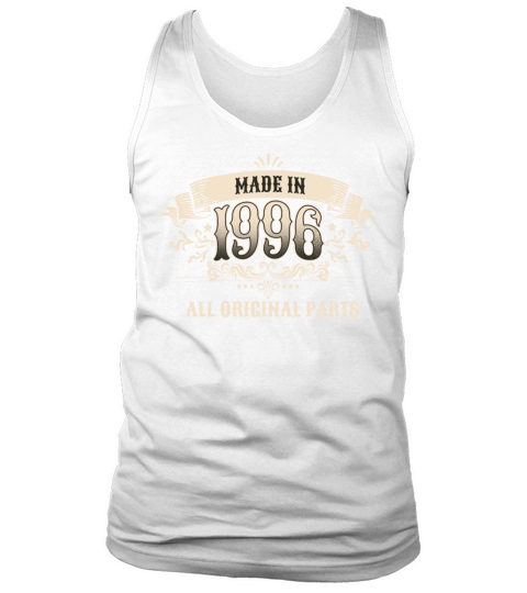 Retro Vintage Birthday Made 1996 Original Parts Tank Top Unisex