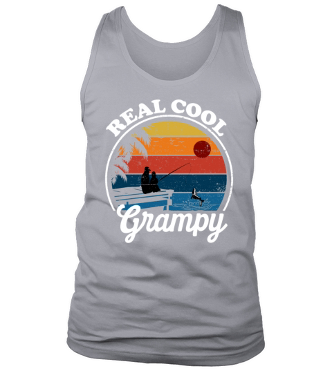 Retro Vintage Reel Style Cool Grampy Fishing Lover Tank Top Unisex