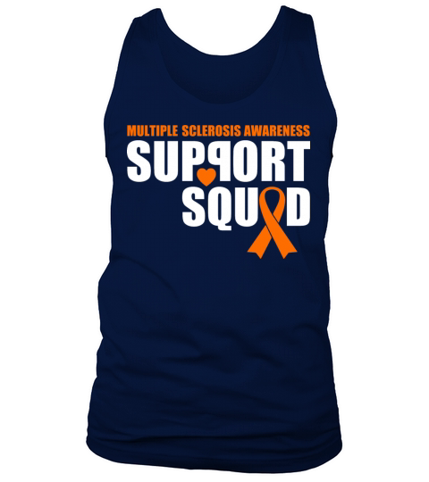 Support Squad Multiple Sclerosis Awareness Orange Tank Top Unisex