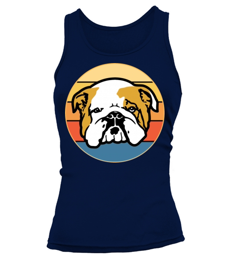 Bulldog Dog Breed Vintage Retro Sunset Tank top Woman